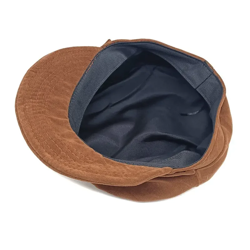 หมวกเบเร่ต์ทรงแปดเหลี่ยมผ้าฝ้ายสำหรับฤดูหนาว หมวกนิวส์บอย หมวกทหาร หมวกจิตรกร สำหรับเด็กผู้หญิงและผู้หญิง 13