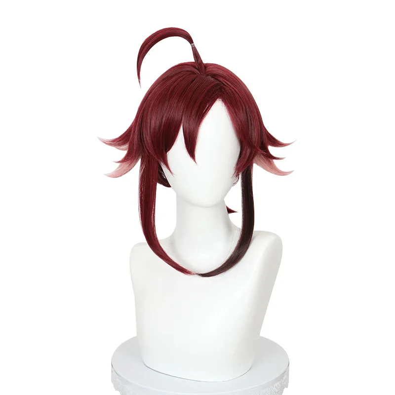 Xiu Dan Genshin Impact Kujou Hikazan Cosplay perruque Inazuma City Anti-boucle queue de cheval Style en Stock 466S