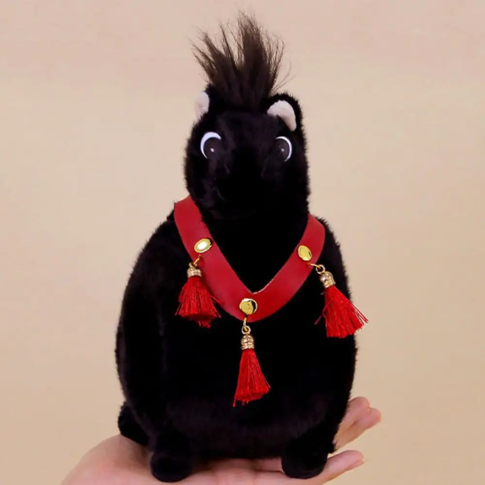 Cavallo paffuto Cavallo mascotte animale di peluche PP cotone soffice peluche cavallo bambola di peluche collezione di cartoni animati peluche cavallo grasso