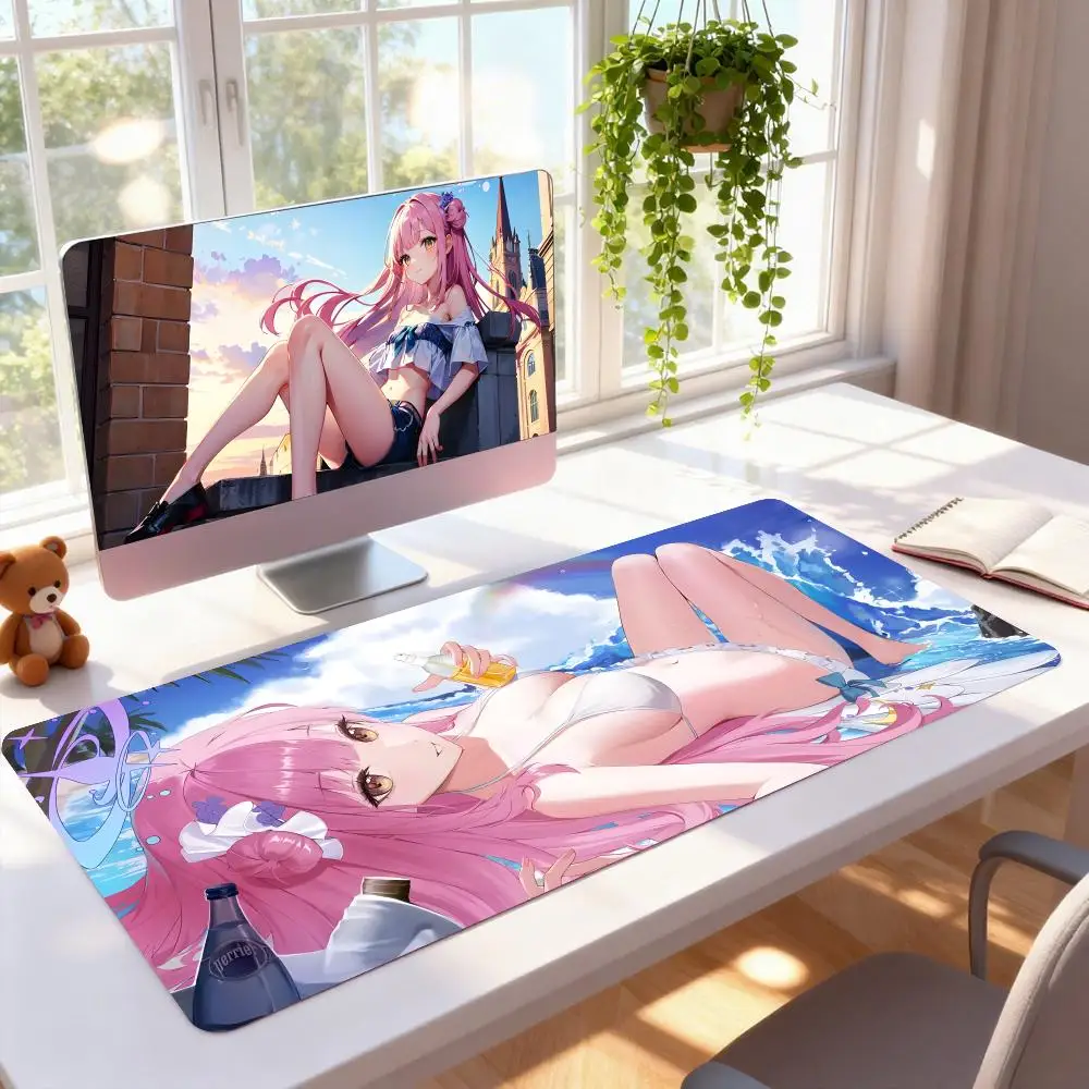 

Синий архив Misono Mika коврик для мыши резиновый компьютерный ноутбук официальная игра супер цветной принт эстетический красивый модный роскошный коврик