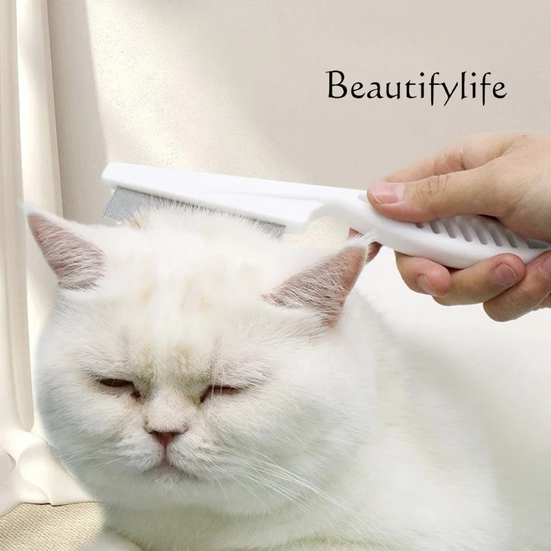 

Cats and dogs get rid of fleas, lice, dense teeth comb, hair removal comb, cleaner for pets