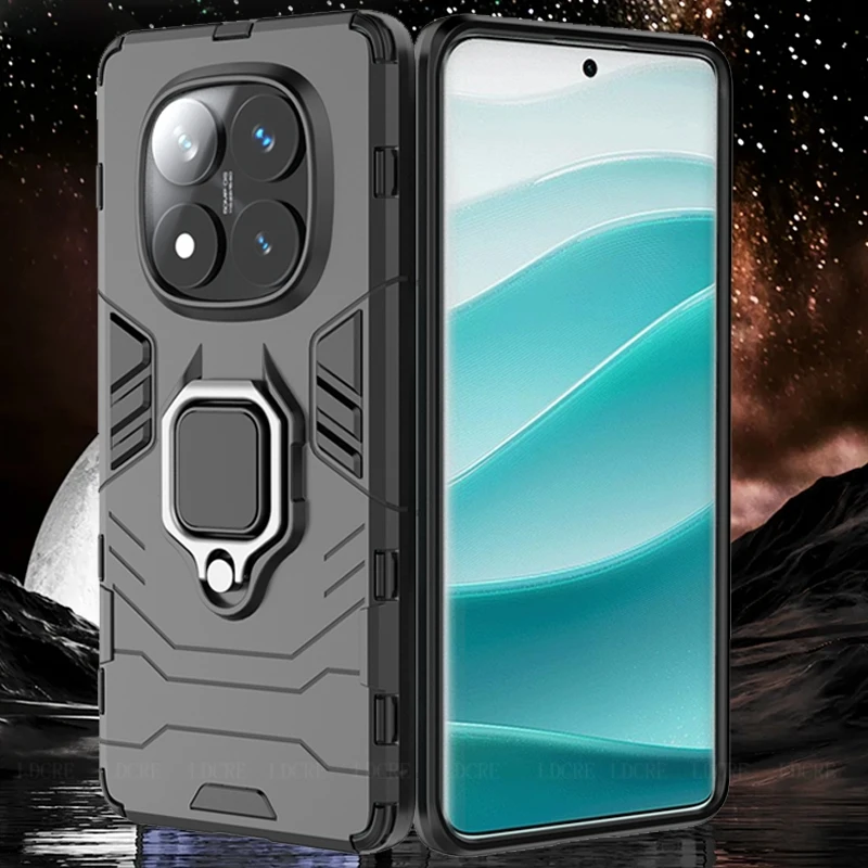 

For Cover Xiaomi Poco X7 Case Poco X7 Capas New PC Phone Back Armor Bumper Shockproof Ring Magnetic Holder Fundas Poco X7 PocoX7