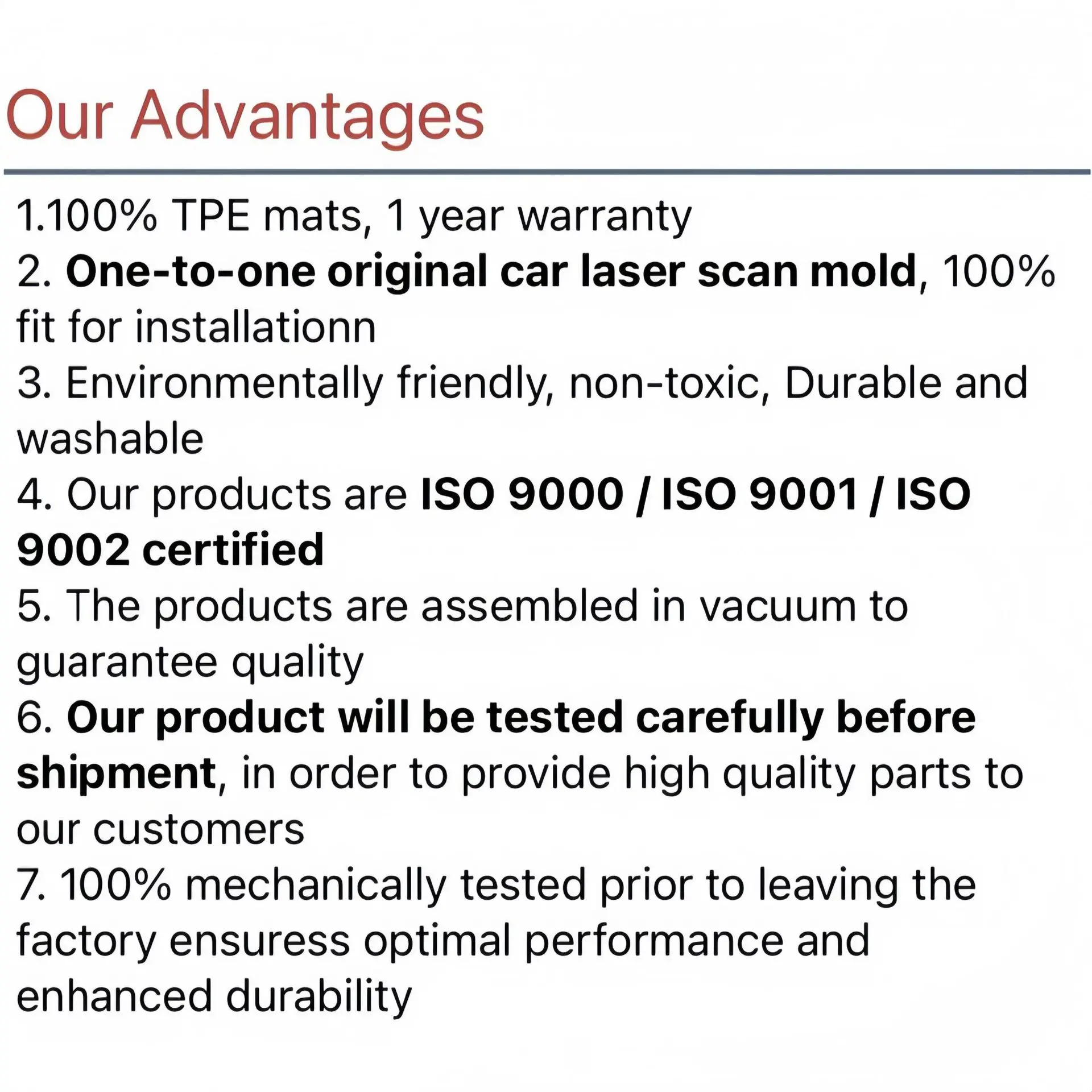 LHD For Hyundai Santa Fe 2024-2025 7 Seats TPE Floor Mats & Rear Trunk Mat Anti-Slip Dirt-Resistant Cargo Liner Set Accessories detail image 1