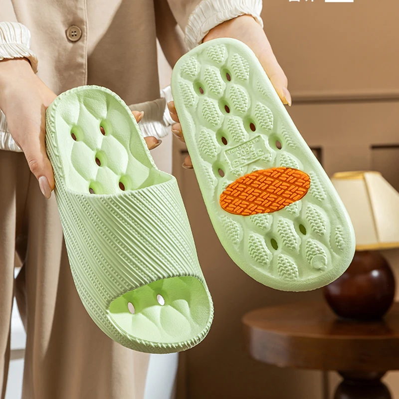 Sommerliche EVA-Slipper mit weicher Sohle für Damen – Dusch- und Badesandalen mit Hohldesign, schnelltrocknend, neu, rutschfest, Plateau-Slides