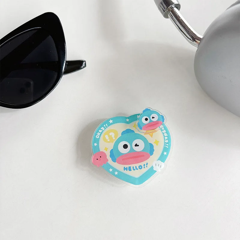 سانريو هانجيودون حلقة مشبك آيفون اكسسوارات Pochacco الكرتون الهاتف المحمول قبضة حامل هاتف سيارة الرسوم المتحركة الديكور هدية