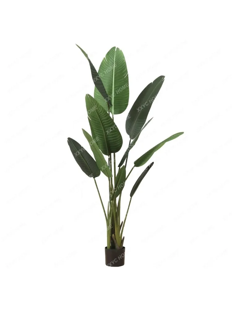 

Большое искусственное растение в скандинавском стиле, искусственный цветок в виде Птицы райского, украшение из кораллы, зеленое растение, украшение, маленький горшок, растение для пола