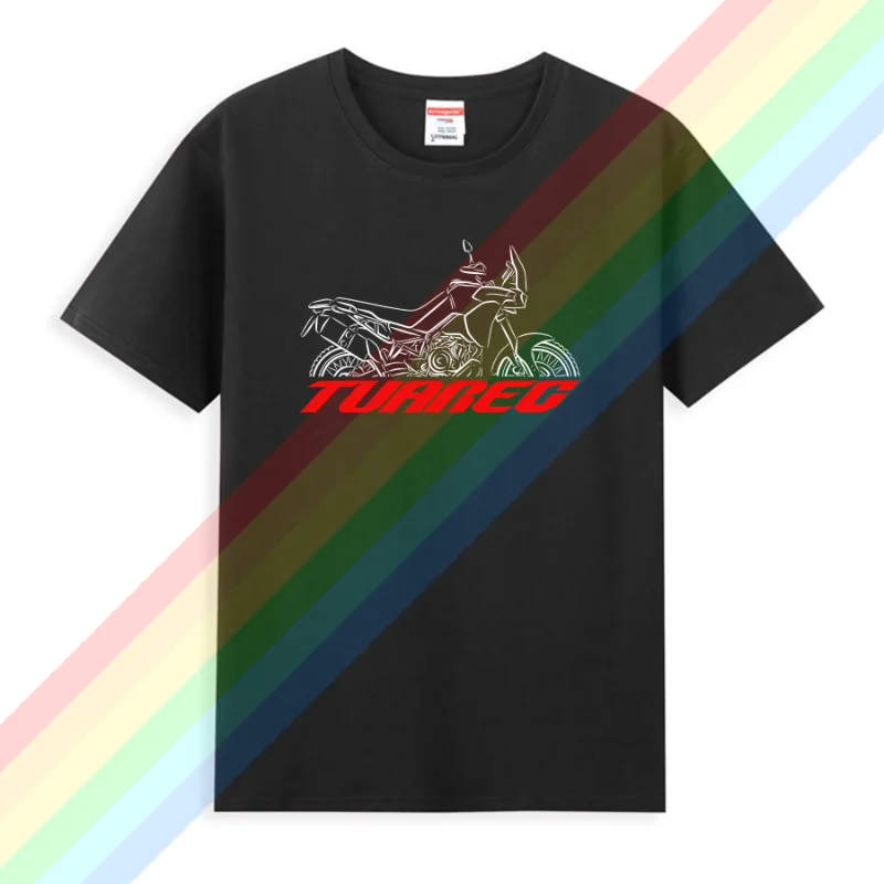 

2024 Men T Shirt Casual T-shirt Aprilia Tuareg 660 Adventure Graphic Summer Short Sleeves 100% Cotton S-3XL Cool Tee