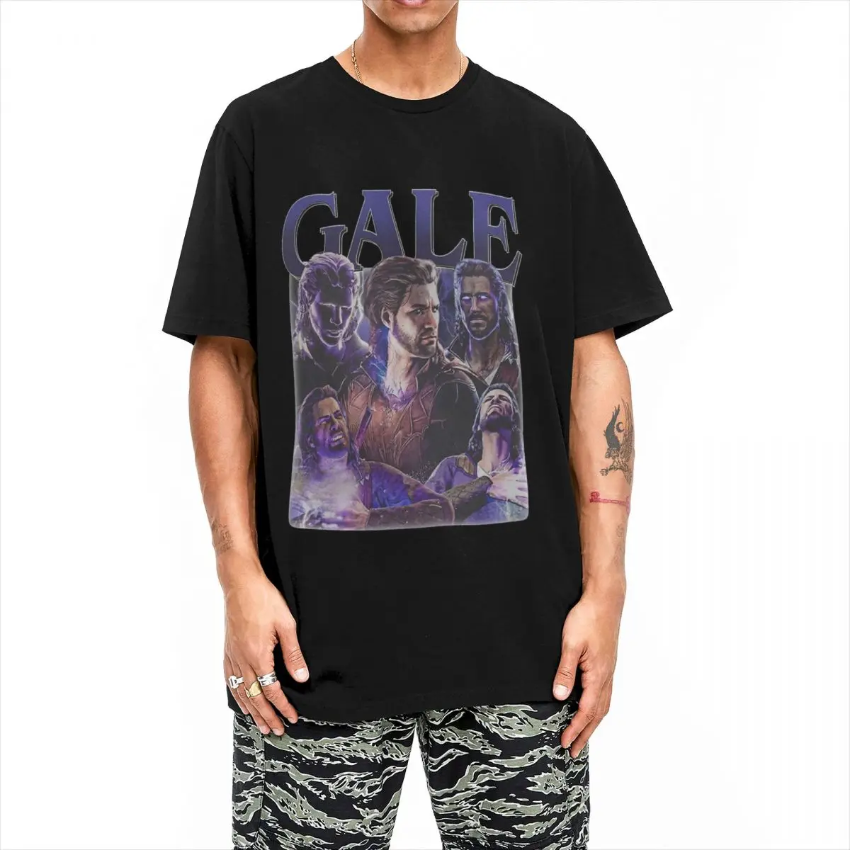 Retro Astarion Gale Baldurs Gate 3 Vintage T-Shirts Men Novelty 100% Cotton Tees O Neck Short Sleeve T Shirts Plus Size Clothes