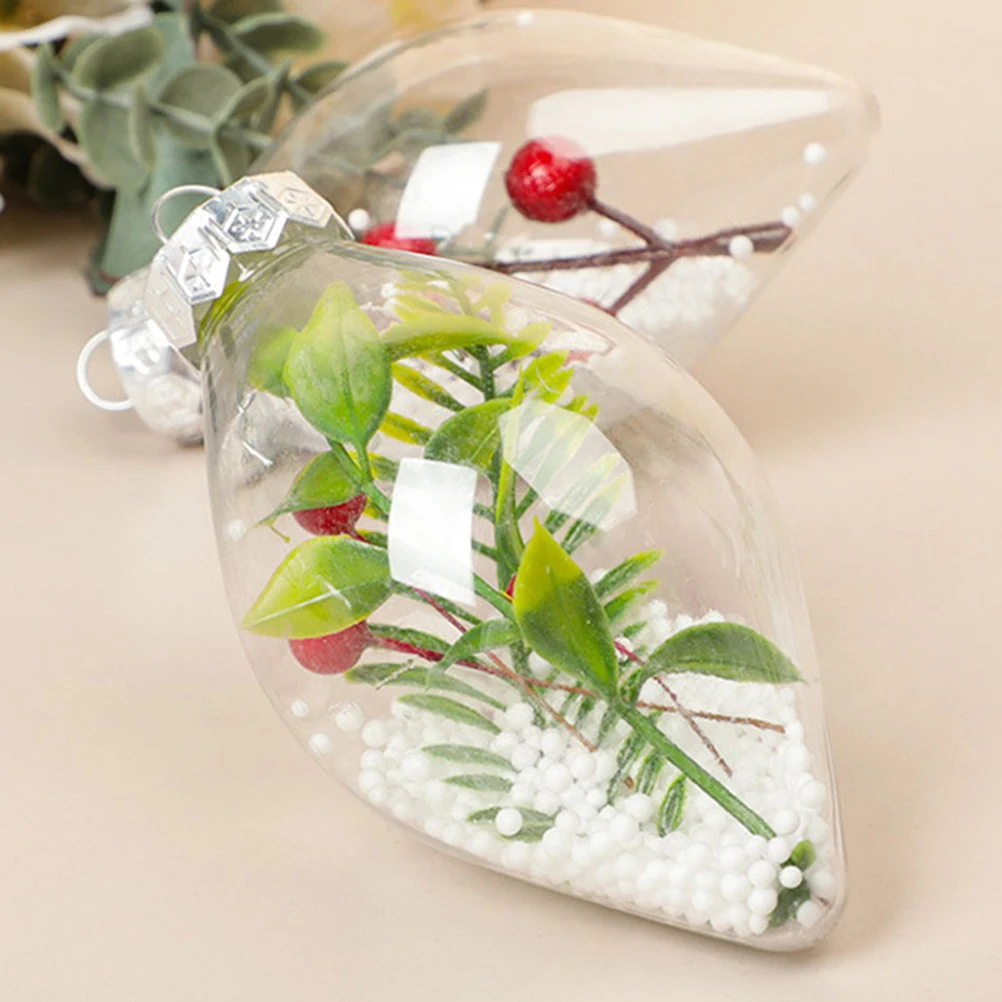 

8 Pcs Ornaments Plastic Ball Christmas Decoration Fillable Decorative Clear for Crafts