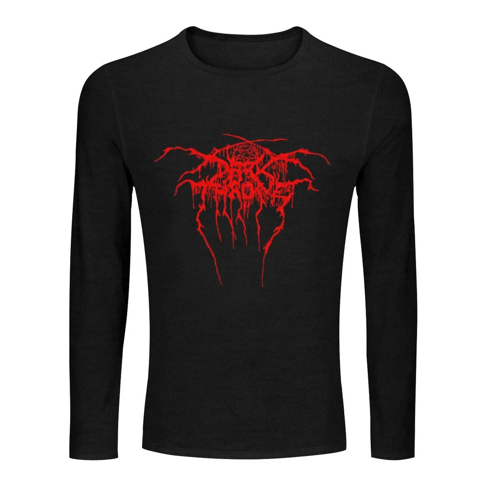 Darkthrone Logo 3 Black Metal Long T-Shirt Aesthetic clothing oversized t shirt mens vintage t shirts