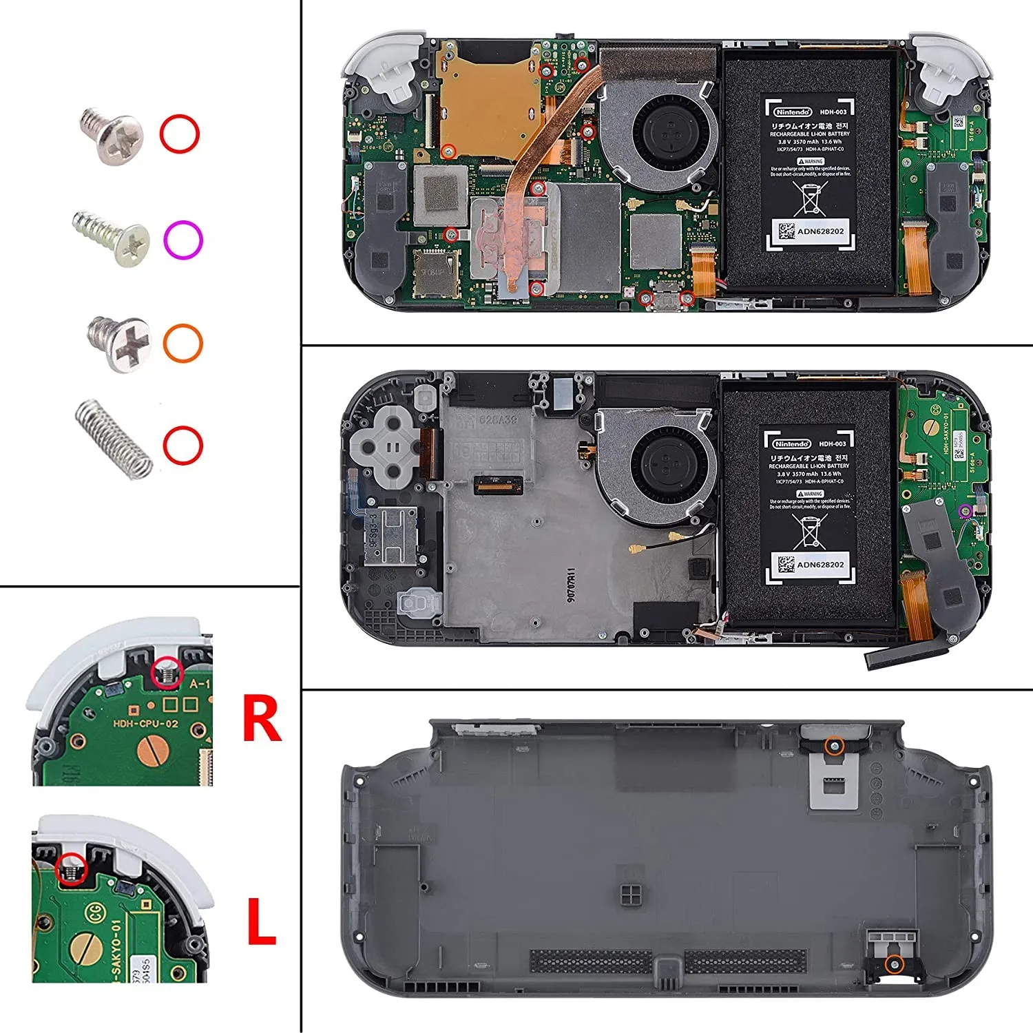 eXtremeRate Full Set Buttons Repair Kits with Tools for NS Switch Lite Replacement ABXY Home Capture Keys Dpad L R ZL ZR Trigger