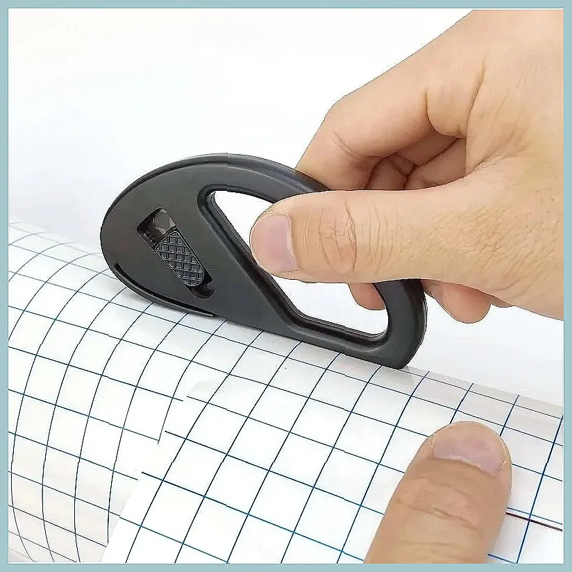 Easy-Glide Wrapping Paper Cutter with Safe Razor Blade for Perfect Gift & Craft Cuts
