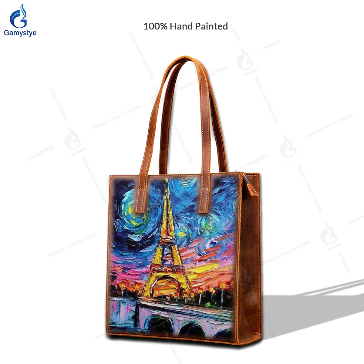 Personalizar bolso Art Hand Painted A towering tower Bags Women Bags Designer Crossbody Handbags Female Messenger Totes Fashion