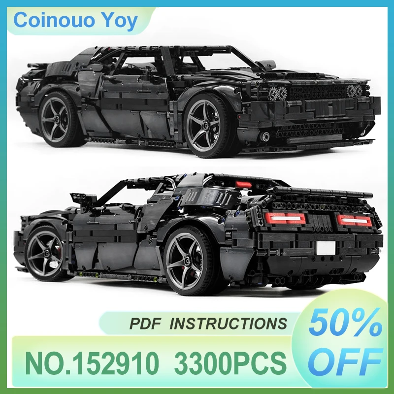 

IN STOCK 152910 Demon Hellcat GT Super Sport Car Building Blocks Technical Vehicle Bricks Assembly DIY Toys Christmas Gfits Kids