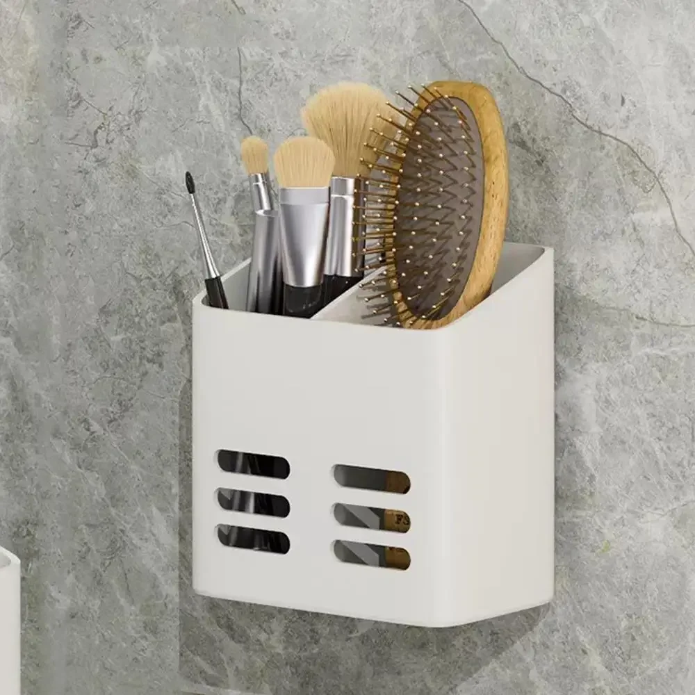 Kitchen Chopsticks Storage Rack Bathroom Shelf Wall Mounted  No Drill Shelves Toothbrush Toothpaste Hair Comb Organizers