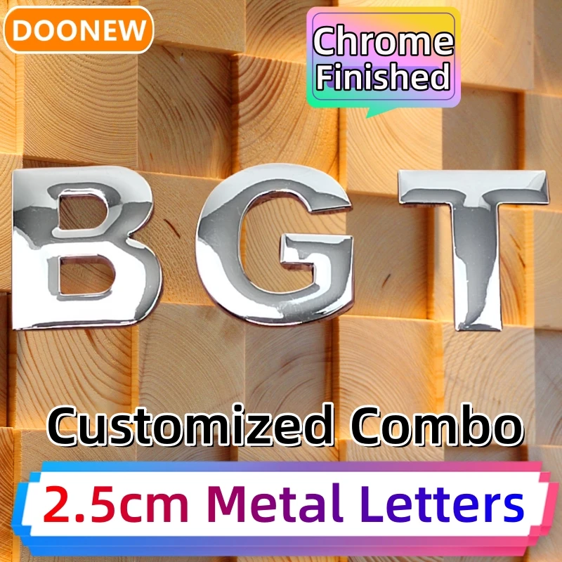 2.5cm Metal Letters and Numbers Stickers Home House Door plate Business Office Sign