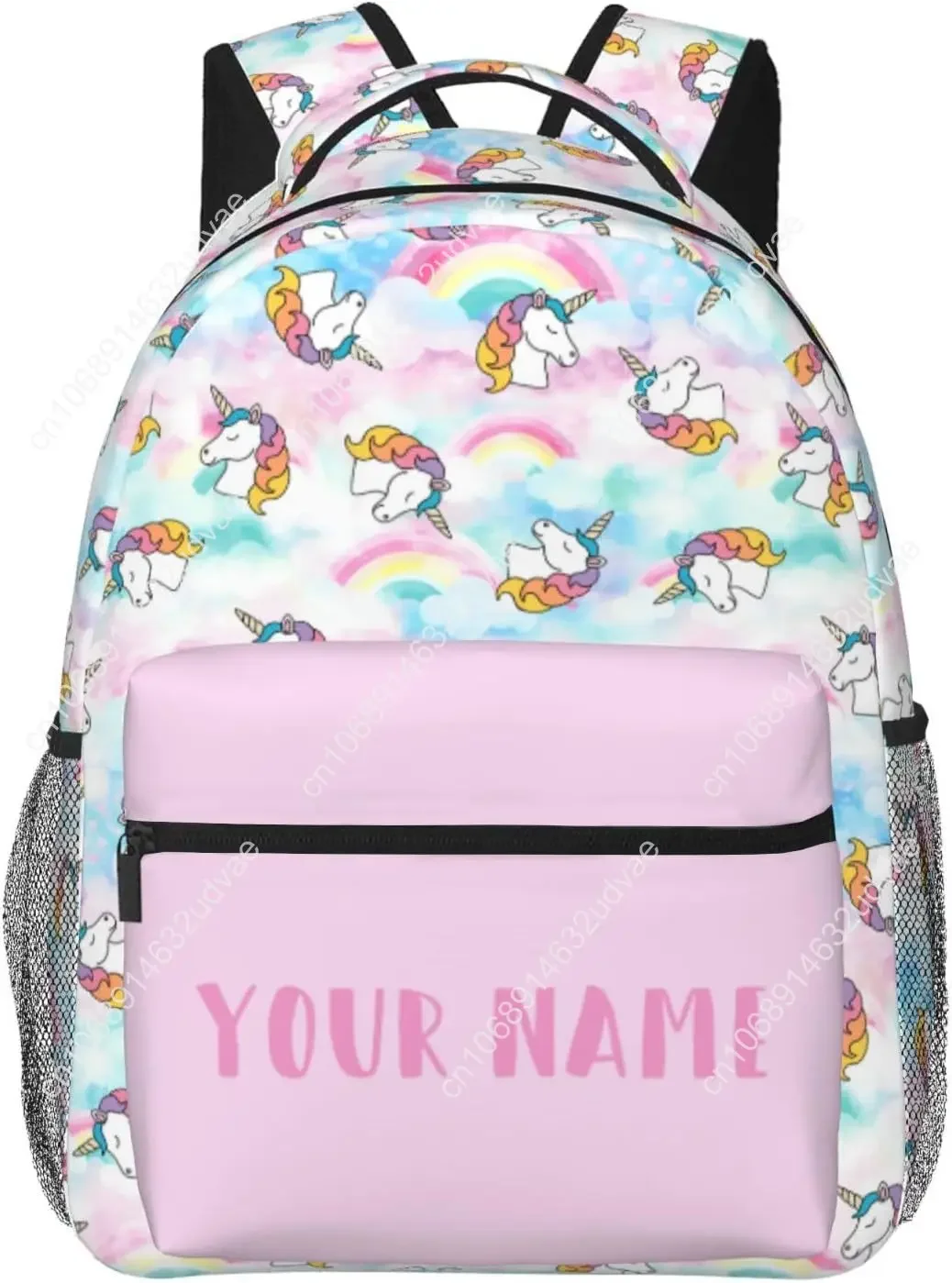 Personalized Backpack for Girls Boys, Custom Backpacks with Name for Kids, Customized Unicorn School Bookbag for Back to School