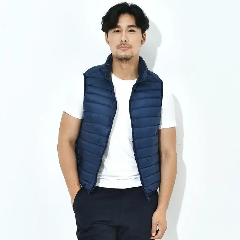 Autumn and Winter Men's Vest Down Jacket Thin Down Jacket Casual Men's Wear