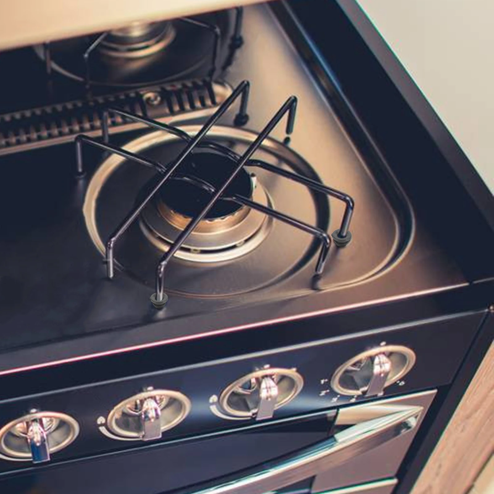 

5 шт. уплотнительная прокладка для плиты для автофургона, защита для кухонной плиты, ПВХ, ПП, материал, герметичная газовая плита, резиновая втулка, сменная печь