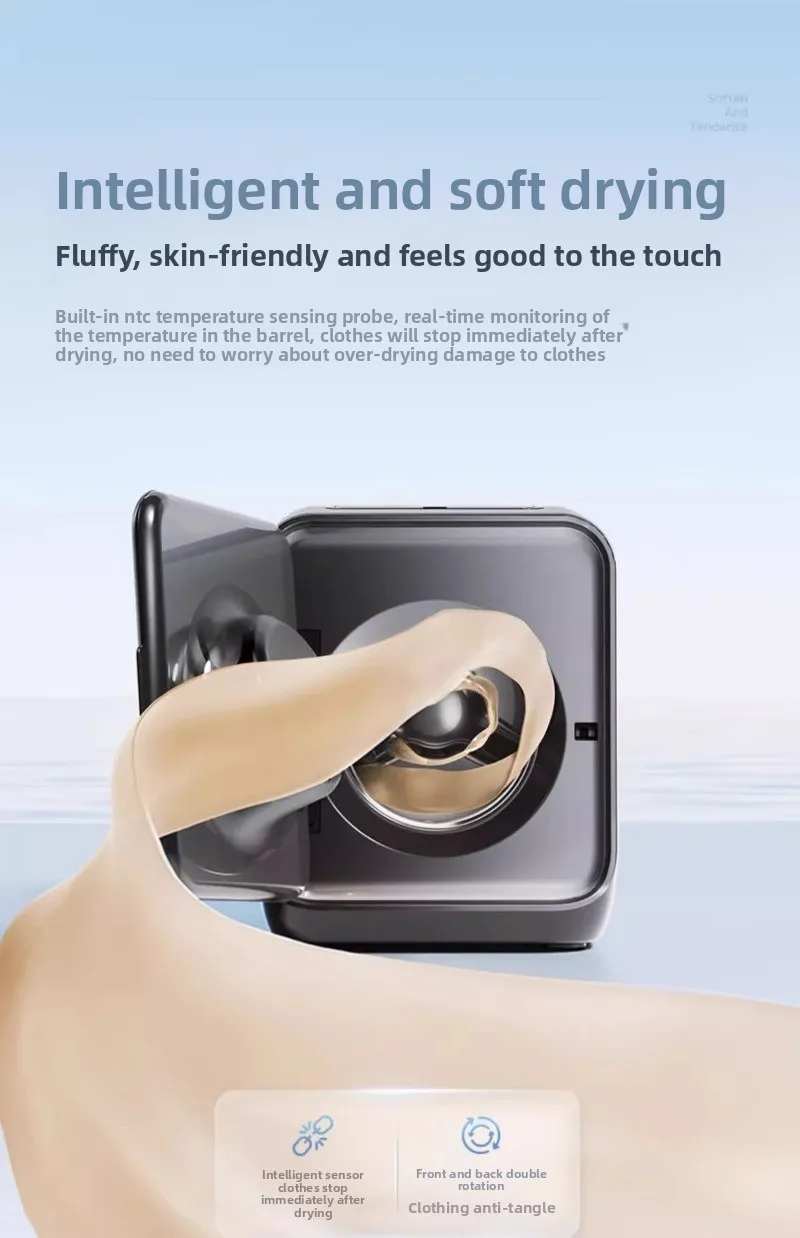 Mini combinação de lavadora e secadora automática para esterilização de roupas íntimas e roupas de bebê