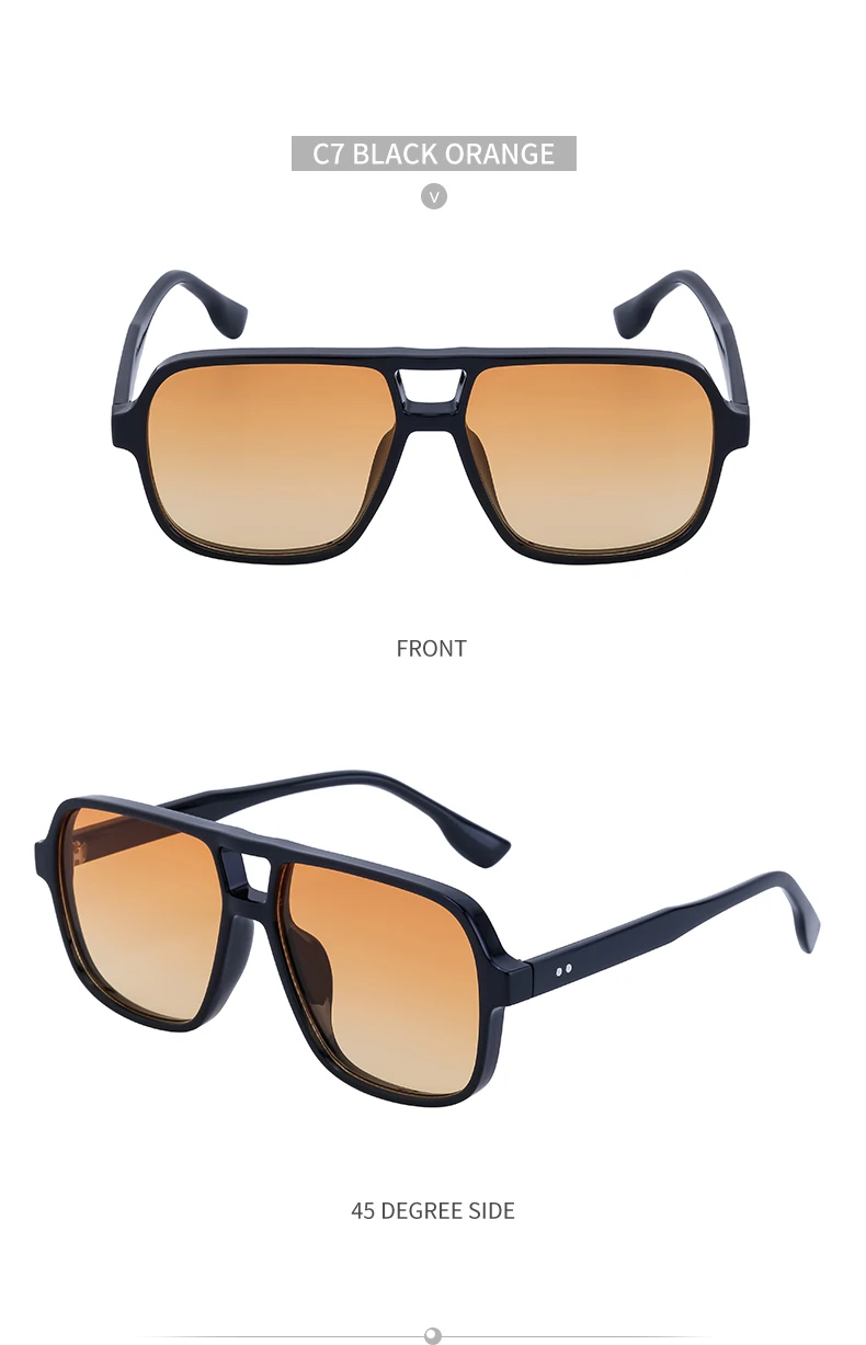 Vintage Rechteckige Sonnenbrille 2026 Luxusmarken-Designer Retro Rechteckige Sonnenbrillen für Herren Modische Quadratische Schattierungen Eyewear – Detail 18