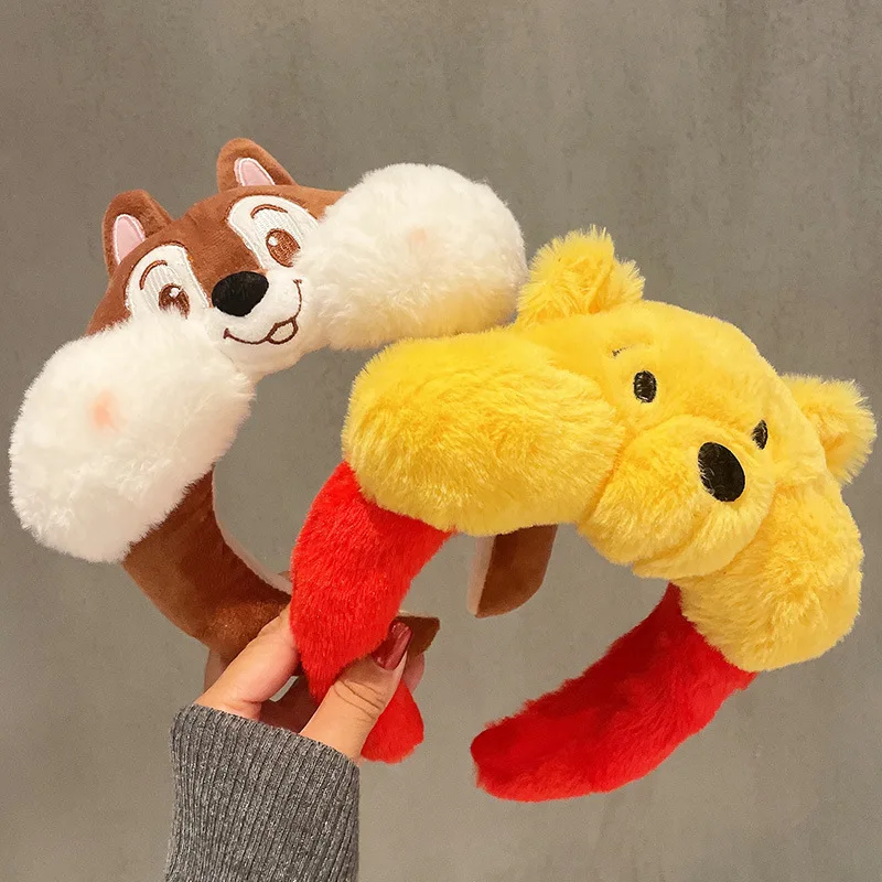 Internet-Berühmtheit Kastanienbrauner Winnie Puuh Haarreif für Damen, Cartoon-Erdbeerbär Mädchen-Stirnband, Niedliches Gesichtsreinigungs-Haarband – Detail 2