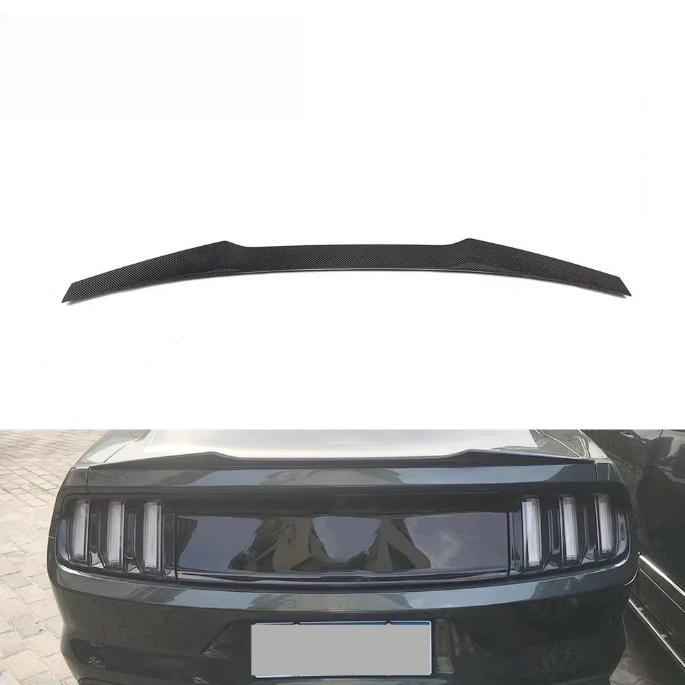 

For Ford Mustang GT Shelby Coupe 15-17 Carbon Fiber Rear Trunk Spoiler Lip Wing