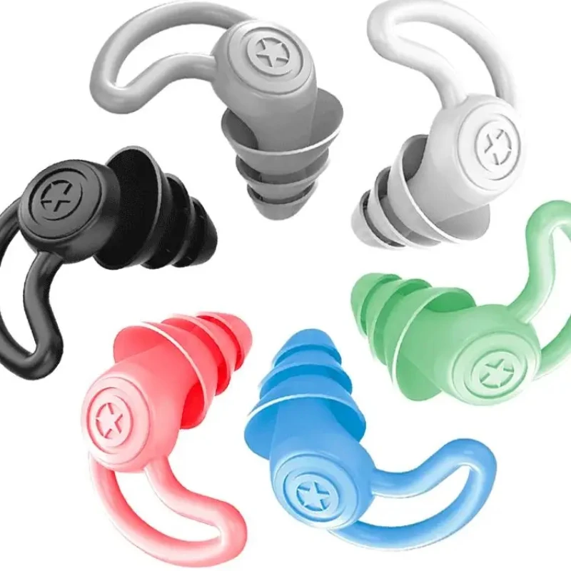3-Layer Silicone EarPlugs for Swim - Reusable Earplugs, Soft Silicone, Suitable for a Variety of Scenarios