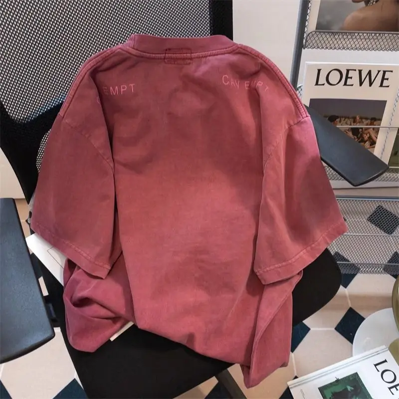 Vêtements pour femmes décontracté confortable américain Vintage à manches courtes T-Shirt mode d'été polyvalent ample élégant demi manches haut