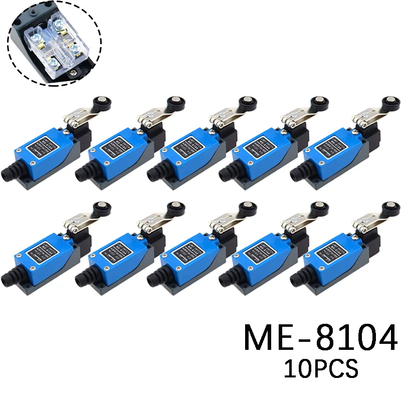 Wholesale 1packs(10pcs) ME-8104 Momentary Roller Arm Type Limit Switch For CNC Mill Laser 5A 250V ME8104 micro switch