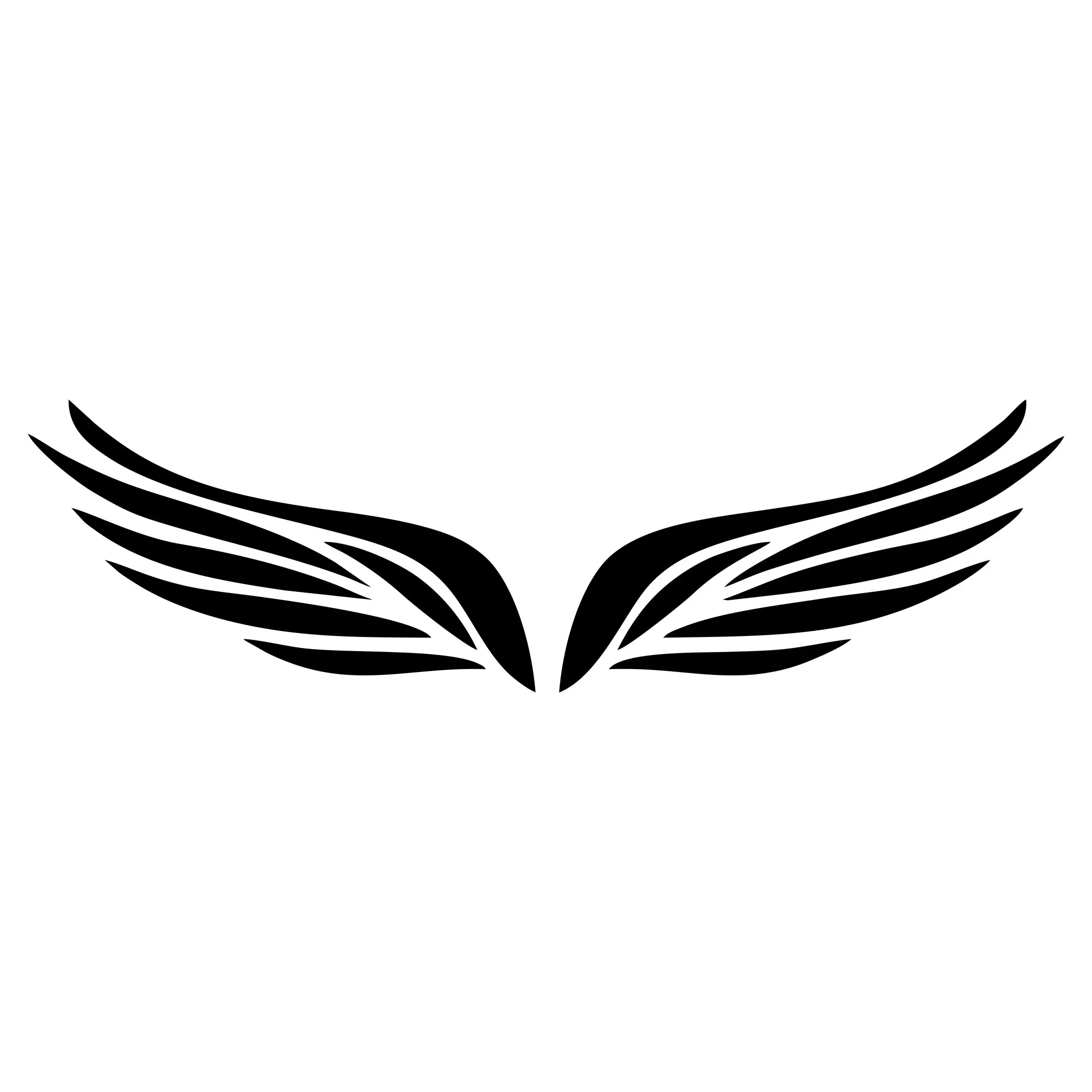 New Design Bird Feathers Angel Wings Decorative Accessories Car Decal Decorative Motorcycle Decal, 10cm