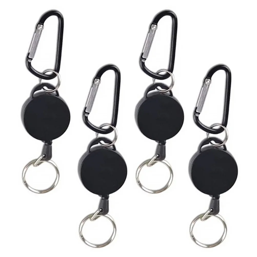 

Telescopic Easy Pull Button Creative Keychain Portable Durable Retractable Elastic Carabiners Fob