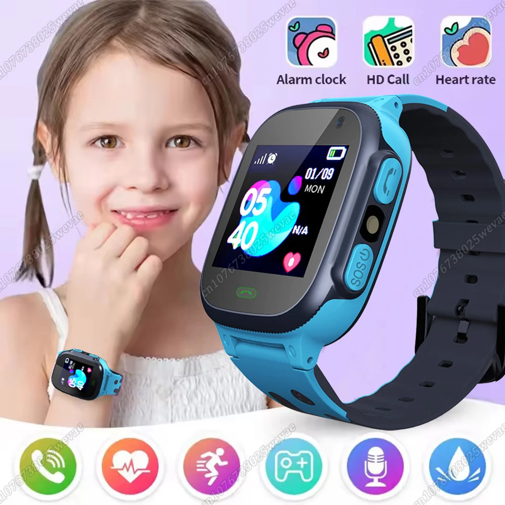 

New Flashlight Smart Watch SOS GPS Positioning Calling Children's Camera Waterproof SmartWatches For IOS Android Boys and Girls