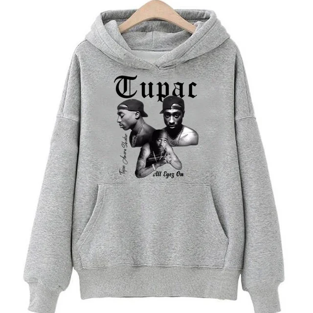 Tupac 2pac hoodies men Fleece Kawaii sweat y2k vintage hoddies man japanese Pullover