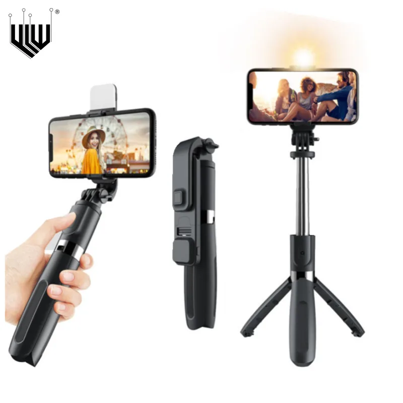 YLW  Wireless Bluetooth Handheld Gimbal Stabilizer Mobile Phone Selfie Stick tripod with fill light shutter for IOS Android