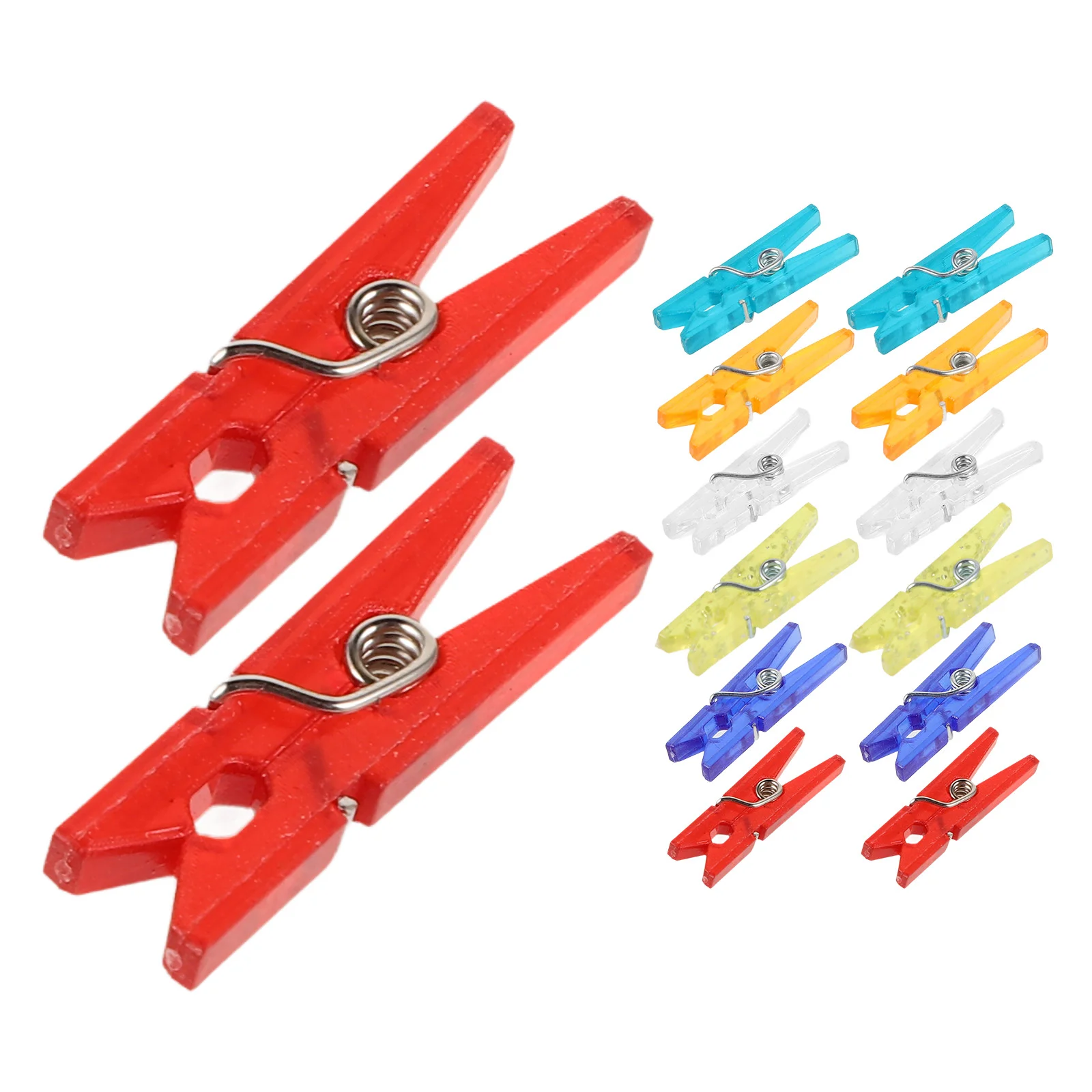 

100pcs Mini Plastic Craft Clips 25cm Hanging Photo Clothes Transparent Assorted Color Lightweight Home Decor Gifts