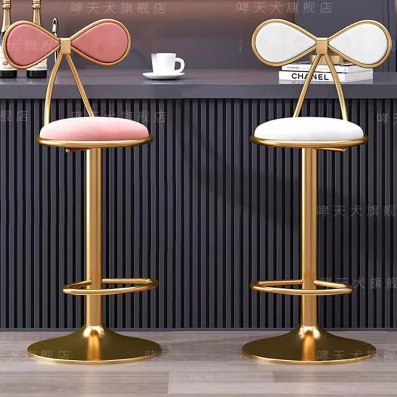 مقاعد للبار بتصميم عرش للمطاعم مصنوعة من الجلد قابلة للتعديل لغرفة النوم ومقاعد معدنية بسيطة لأثاث جناح صالة تابوريتي ألتو