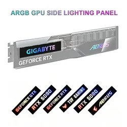 ARGB GPU Panel lateral RTX 4090 3090 MIni VGA Lightboard 4070 4080 RX6800/6900XT GTX ROG,MOD PC Placa trasera de iluminación AURA SYNC