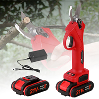 30mm Cordless Electric Pruner Pruning Shears Efficient Fruit Tree Bonsai Pruning Branches Cutter Landscaping Tool With 2 Battery