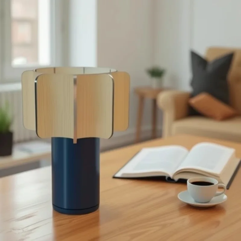 

Дизайнерская настольная лампа для отеля, бревенчатый абажур, декоративная настольная лампа