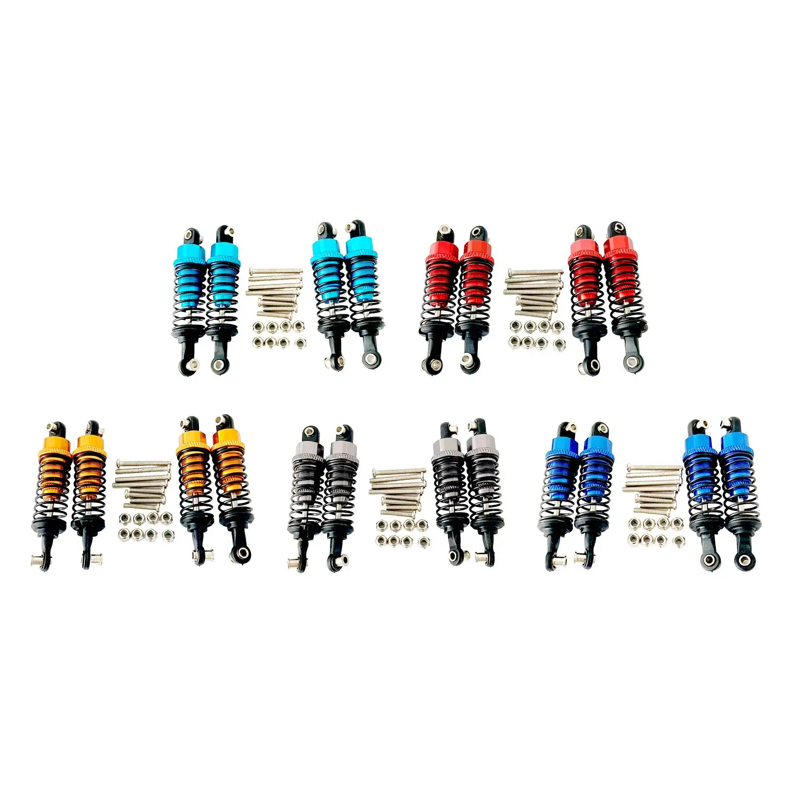 4 Pieces Shock Absorbers Spare Parts for Remote Control Car Replacement Dampers Set 1/12 1/16 Scale for MN82 MN99S MN78 B24 C14