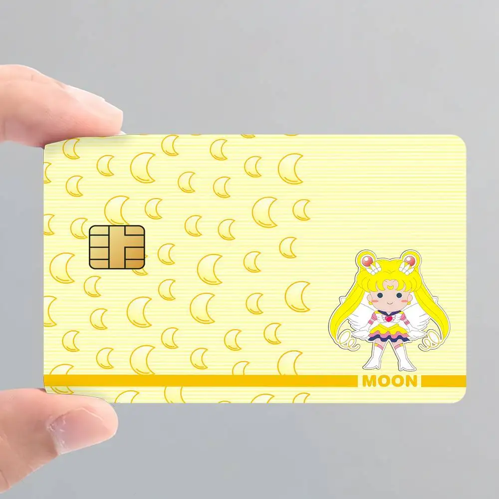 S-SAILOR M-MOON Hot Sale Decor Exquisite Card Sticker for Debit Credit Bank Cards Skin Cover Gift Student