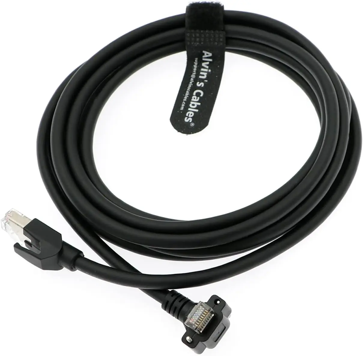 Alvin's Cables GigE Cat 6 S/STP DrC with RJ45 Right Angle Locking Screws Data Cable for Basler Cameras 3M|9.84ft