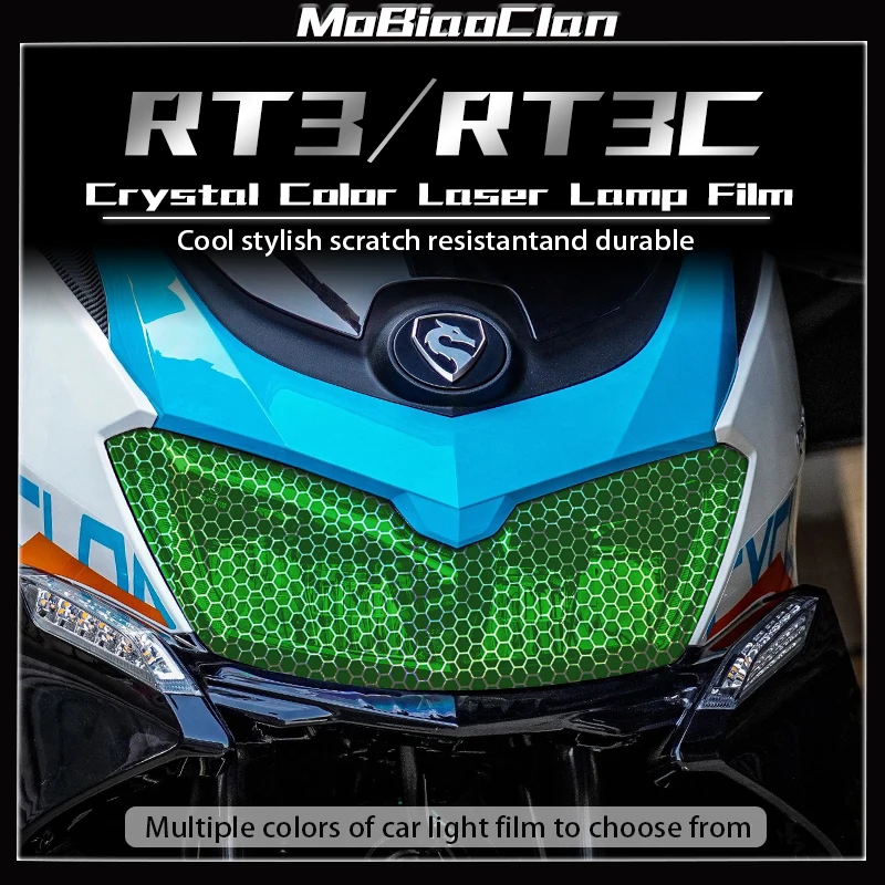 

For CYCLONE RT3 RT3C Motorcycle headlight and taillight honeycomb laser protection film scratch resistant decorative parts