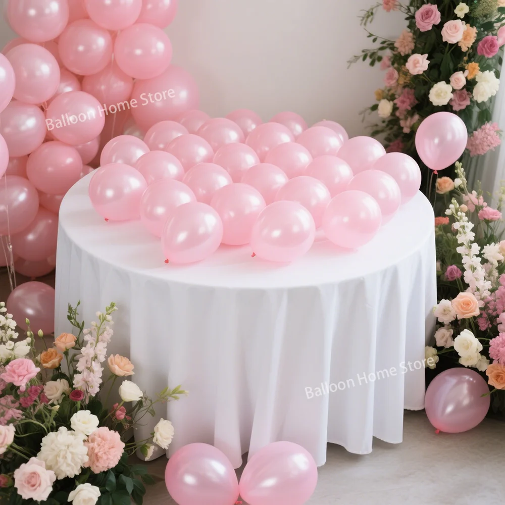 

5-12inch Pearl Pink Balloons Wholesale Gold Silver Red Yellow Latex Ballons Birthday Party Wedding Festival Anniversary Decor