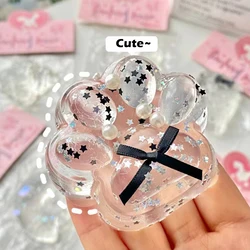 New Creative Cartoon Transparent Cat Paw Stress Relief Toys Funny Cute Adult Children Soft Pinch Toys Kids Holiday Birthday Gift