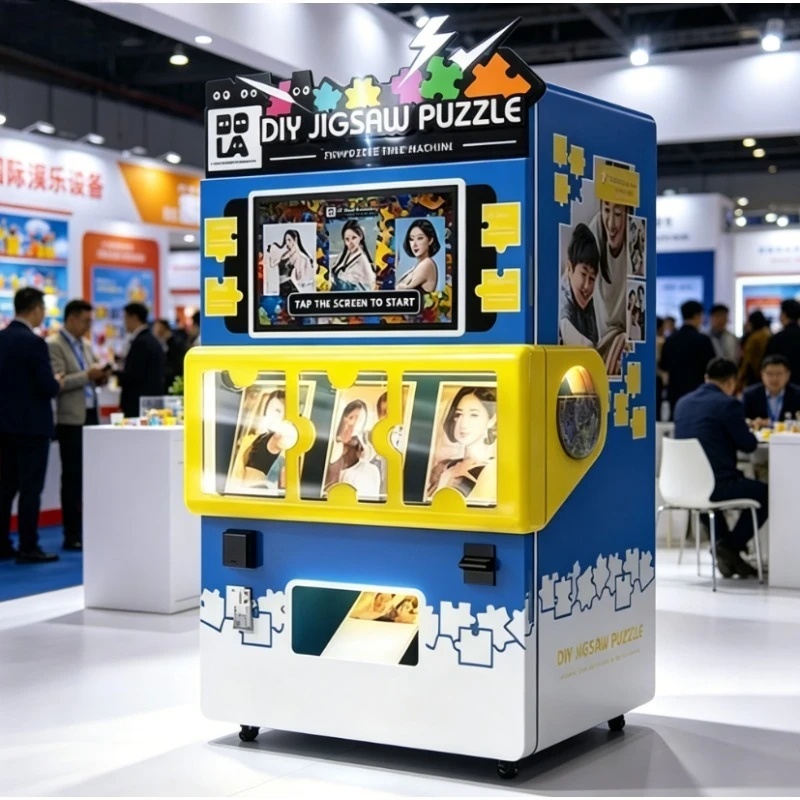 Custom Commercial Automatic DIY Photo Jigsaw Puzzle Vending Machine Coin & Credit Card Payment Wholesale Business