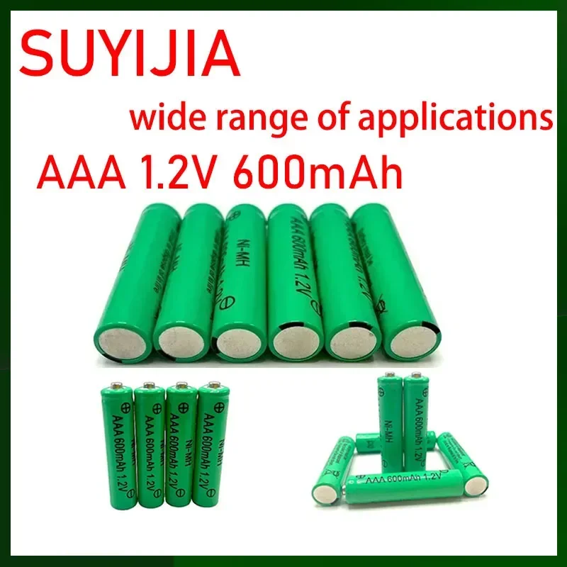 AAA  600mAh 1.2V NI-MH Battery Toy Flashlight Remote Control Clock Shaver Electric Toothbrush Replacement Rechargeable Batteries