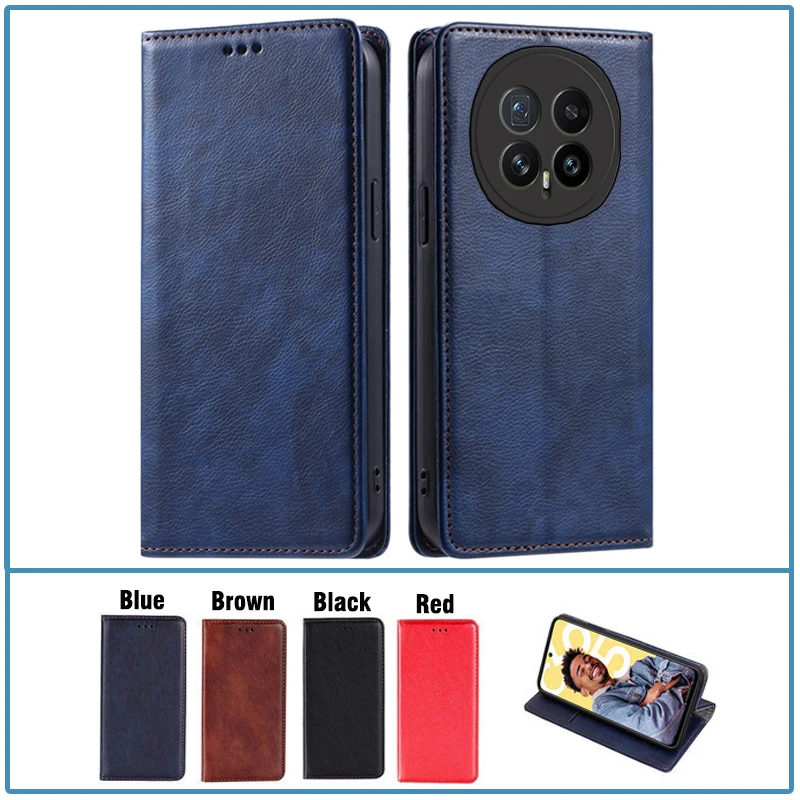 Картина 6: Кожаный чехол-книжка для Honor Magic8 Pro, Honor Magic 8 Lite, Honor Magic 8 Pro 5G, Honor Magic8 Pro Air