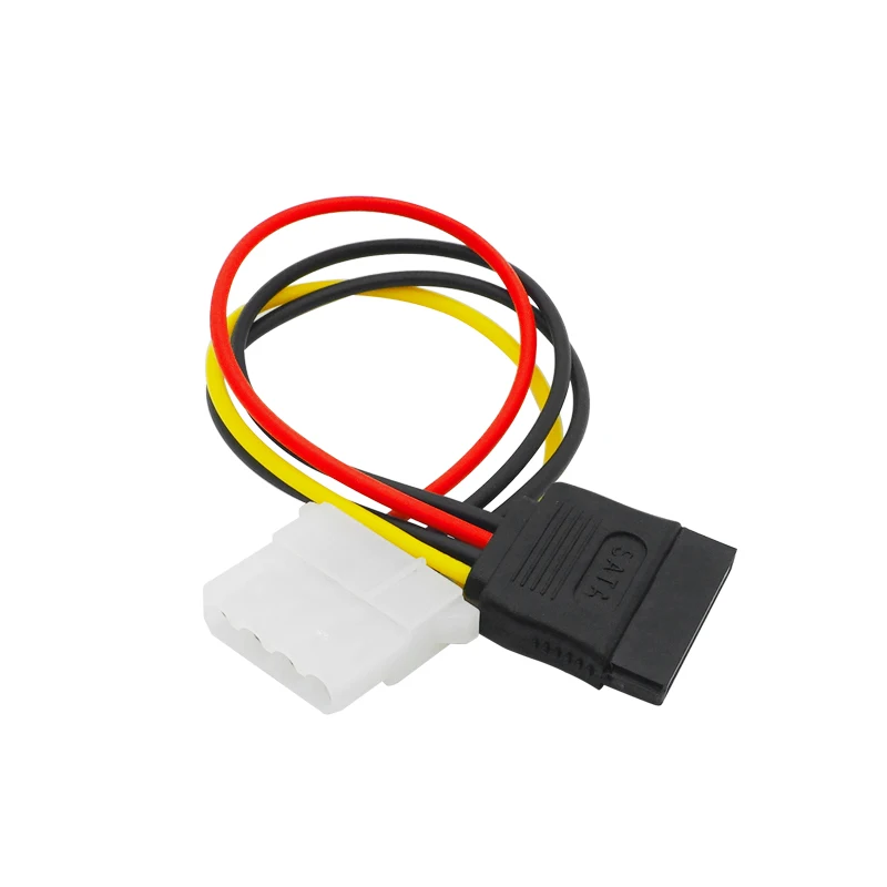 Extensor de potencia de disco duro SATA Lingable, cable de extensión de 15 pines hembra a Molex 4P hembra, para HDD, SSD, Cables de alimentación de 20CM